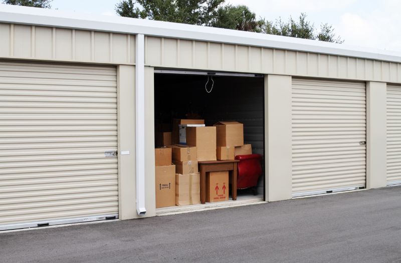 storage unit full of boxes